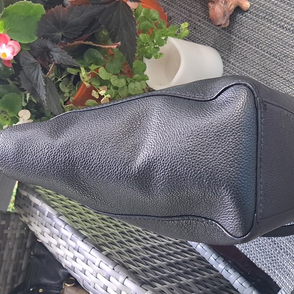 Coach Turnlock Chain 27 Black Leather Shoulder Bag 57107 Excellent Condition - Picture 4 of 12